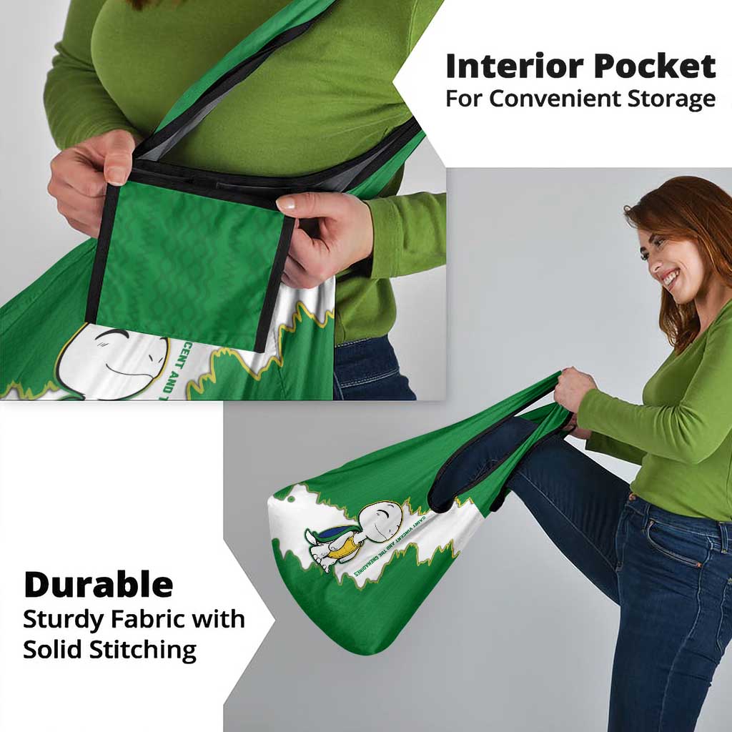 Saint Vincent and the Grenadines Turtle Grocery Bag with Coat of Arms and Green Heritage Design - Wonder Print Shop
