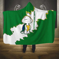 Saint Vincent and the Grenadines Turtle Hooded Blanket with Coat of Arms and Green Heritage Design - Wonder Print Shop