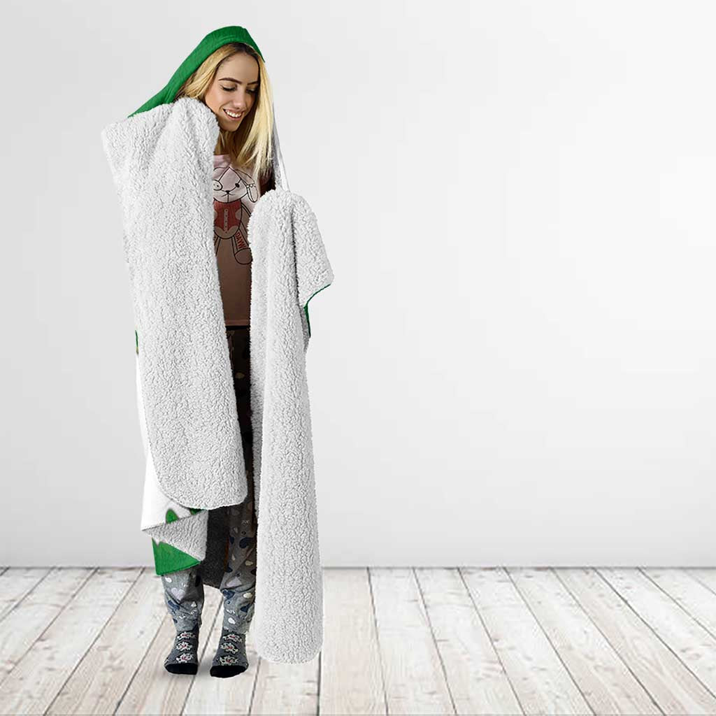 Saint Vincent and the Grenadines Turtle Hooded Blanket with Coat of Arms and Green Heritage Design - Wonder Print Shop