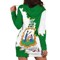 Saint Vincent and the Grenadines Turtle Hoodie Dress with Coat of Arms and Green Heritage Design - Wonder Print Shop