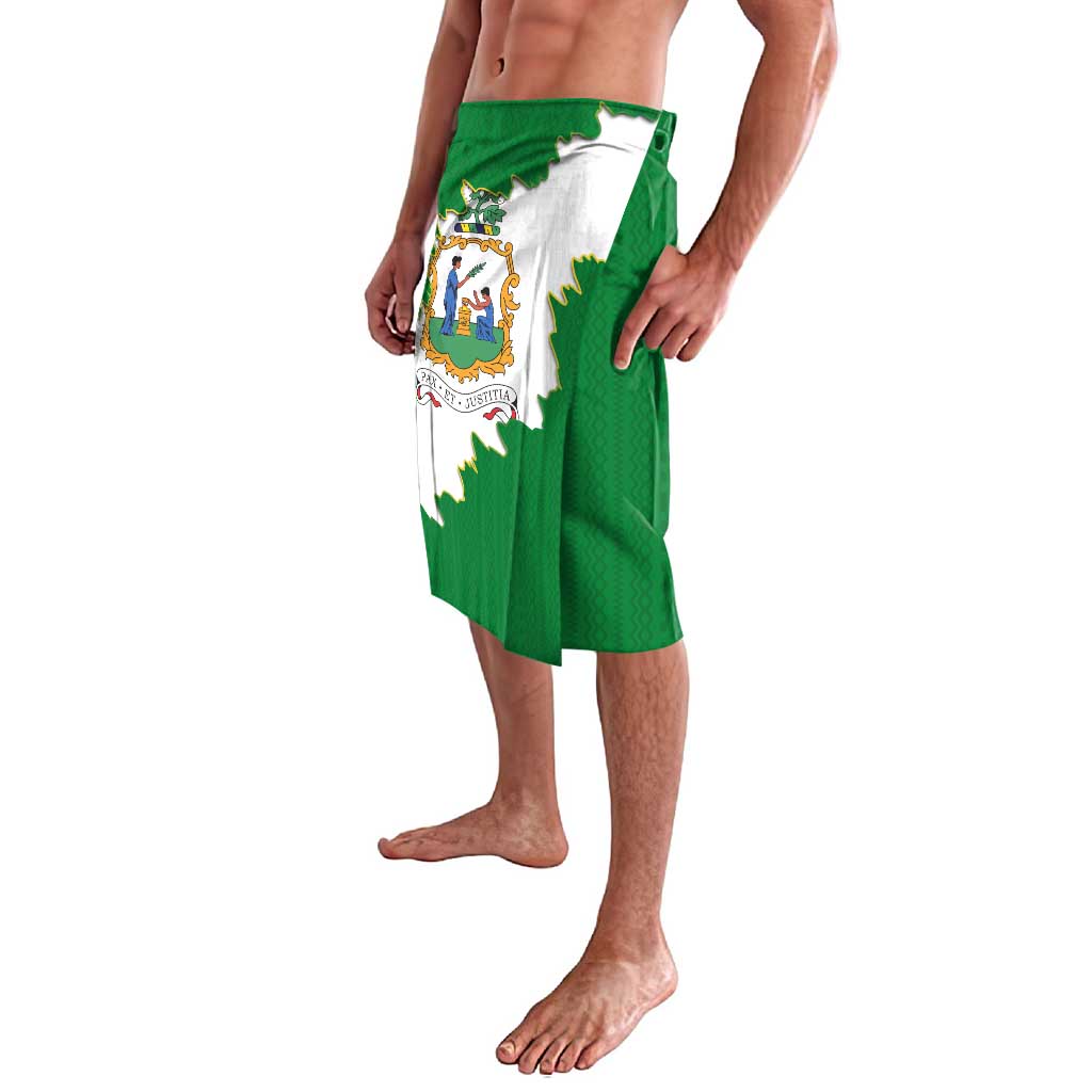 Saint Vincent and the Grenadines Turtle Lavalava with Coat of Arms and Green Heritage Design - Wonder Print Shop