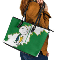 Saint Vincent and the Grenadines Turtle Leather Tote Bag with Coat of Arms and Green Heritage Design - Wonder Print Shop