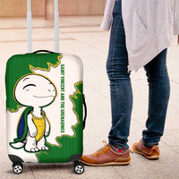 Saint Vincent and the Grenadines Turtle Luggage Cover with Coat of Arms and Green Heritage Design - Wonder Print Shop