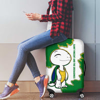 Saint Vincent and the Grenadines Turtle Luggage Cover with Coat of Arms and Green Heritage Design - Wonder Print Shop