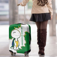 Saint Vincent and the Grenadines Turtle Luggage Cover with Coat of Arms and Green Heritage Design - Wonder Print Shop