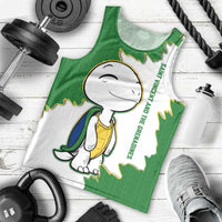 Saint Vincent and the Grenadines Turtle Men Tank Top with Coat of Arms and Green Heritage Design - Wonder Print Shop