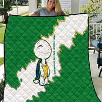 Saint Vincent and the Grenadines Turtle Quilt with Coat of Arms and Green Heritage Design - Wonder Print Shop