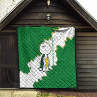 Saint Vincent and the Grenadines Turtle Quilt with Coat of Arms and Green Heritage Design - Wonder Print Shop