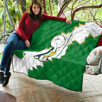 Saint Vincent and the Grenadines Turtle Quilt with Coat of Arms and Green Heritage Design - Wonder Print Shop