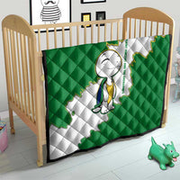 Saint Vincent and the Grenadines Turtle Quilt with Coat of Arms and Green Heritage Design - Wonder Print Shop