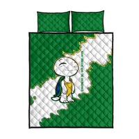 Saint Vincent and the Grenadines Turtle Quilt Bed Set with Coat of Arms and Green Heritage Design - Wonder Print Shop