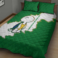 Saint Vincent and the Grenadines Turtle Quilt Bed Set with Coat of Arms and Green Heritage Design - Wonder Print Shop
