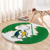 Saint Vincent and the Grenadines Turtle Round Carpet with Coat of Arms and Green Heritage Design - Wonder Print Shop