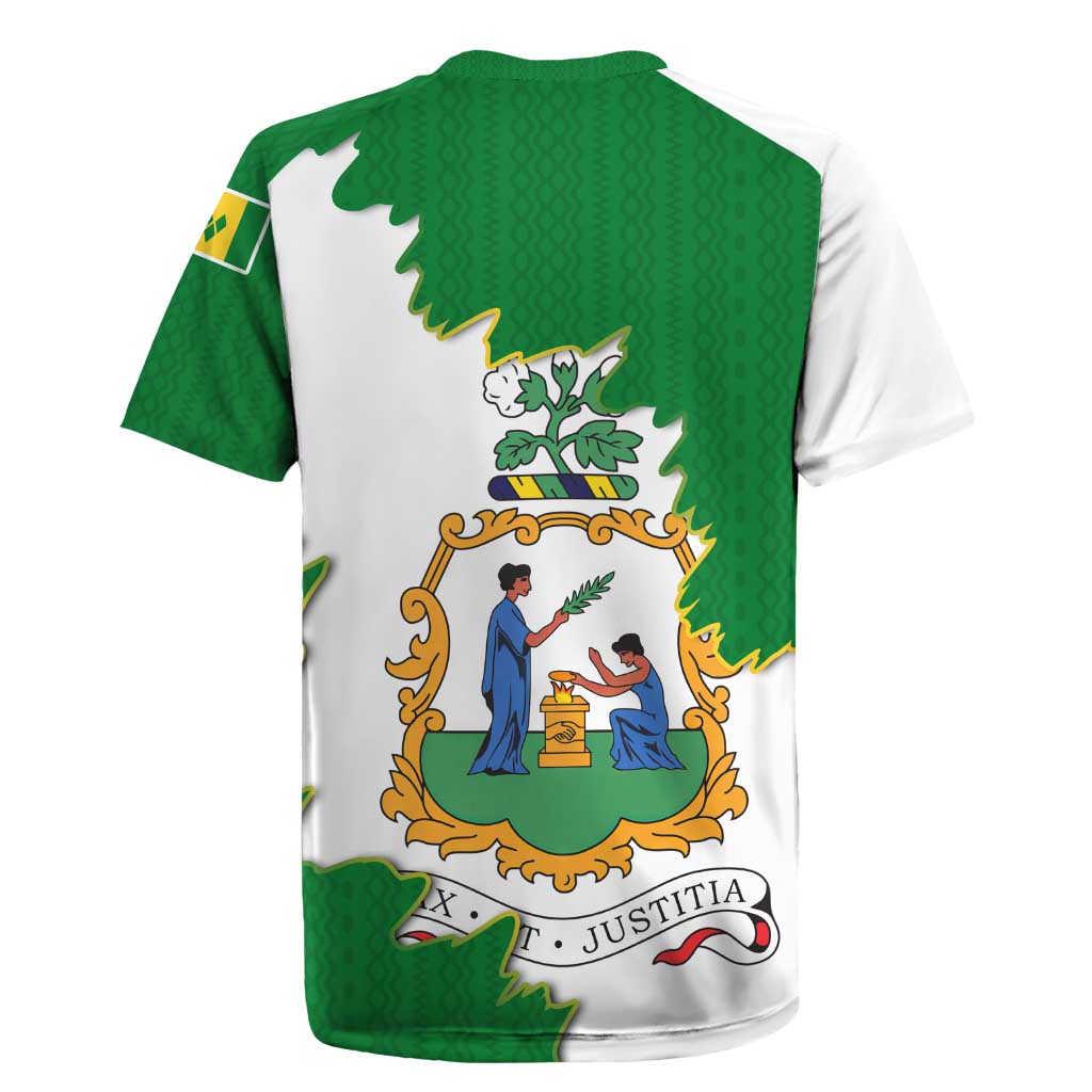 Saint Vincent and the Grenadines Turtle Rugby Jersey with Coat of Arms and Green Heritage Design - Wonder Print Shop