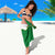 Saint Vincent and the Grenadines Turtle Sarong with Coat of Arms and Green Heritage Design - Wonder Print Shop