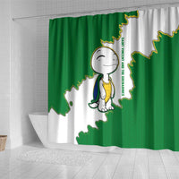Saint Vincent and the Grenadines Turtle Shower Curtain with Coat of Arms and Green Heritage Design - Wonder Print Shop