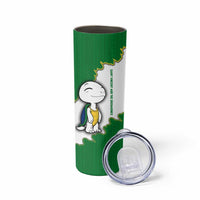 Saint Vincent and the Grenadines Turtle Skinny Tumbler with Coat of Arms and Green Heritage Design - Wonder Print Shop