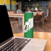 Saint Vincent and the Grenadines Turtle Skinny Tumbler with Coat of Arms and Green Heritage Design - Wonder Print Shop