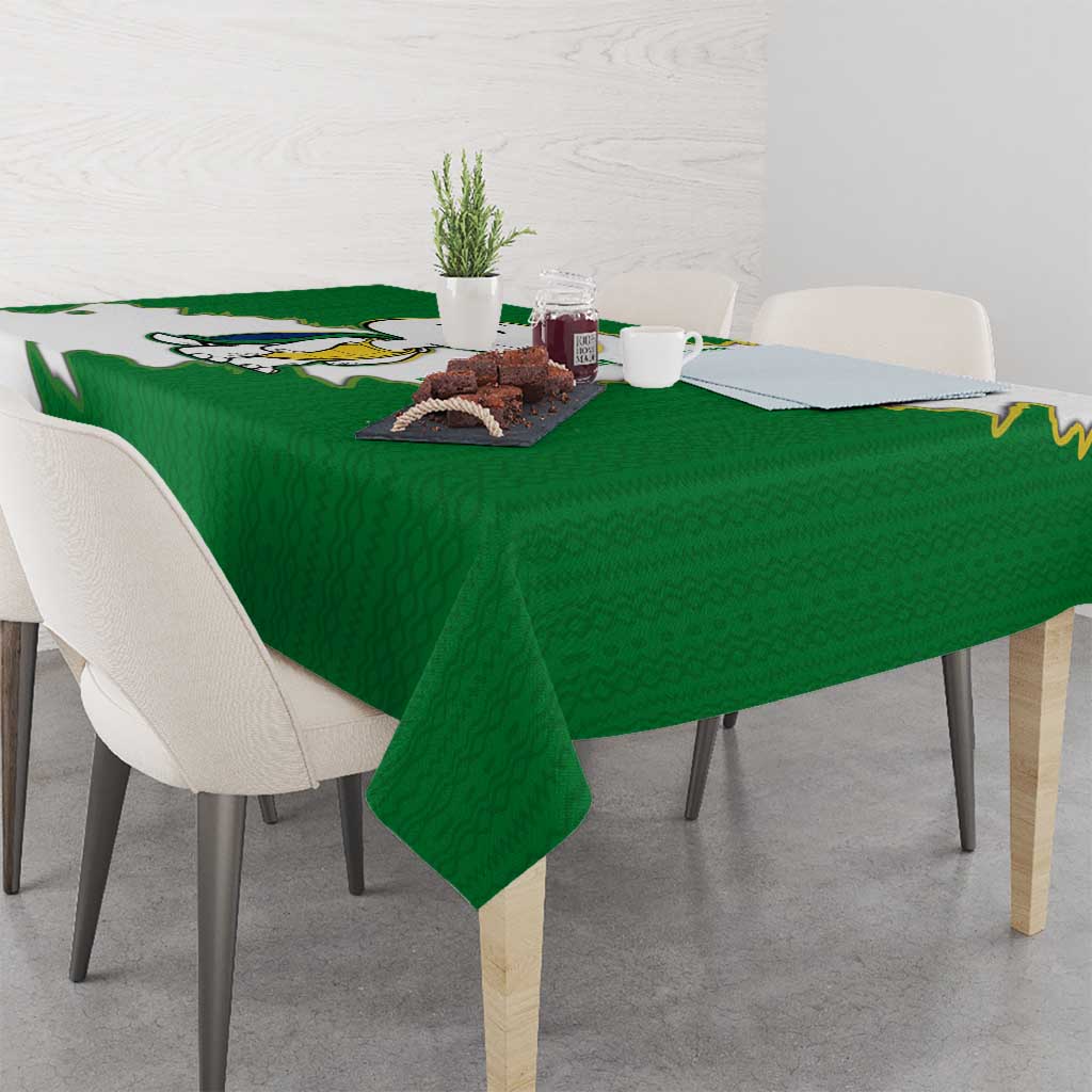 Saint Vincent and the Grenadines Turtle Tablecloth with Coat of Arms and Green Heritage Design - Wonder Print Shop