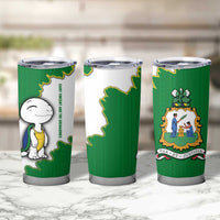Saint Vincent and the Grenadines Turtle Tumbler Cup with Coat of Arms and Green Heritage Design - Wonder Print Shop