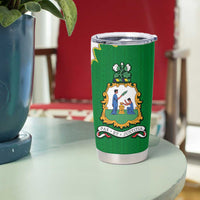 Saint Vincent and the Grenadines Turtle Tumbler Cup with Coat of Arms and Green Heritage Design - Wonder Print Shop