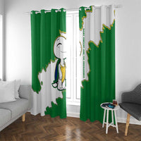 Saint Vincent and the Grenadines Turtle Window Curtain with Coat of Arms and Green Heritage Design - Wonder Print Shop