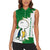 Saint Vincent and the Grenadines Turtle Women Sleeveless Polo Shirt with Coat of Arms and Green Heritage Design - Wonder Print Shop