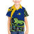 Saint Vincent and the Grenadines Iguana Family Matching Mermaid Dress and Hawaiian Shirt with Tropical Leaf Pattern and National Flag - Wonder Print Shop