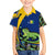 Saint Vincent and the Grenadines Iguana Family Matching Tank Maxi Dress and Hawaiian Shirt with Tropical Leaf Pattern and National Flag - Wonder Print Shop