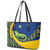 Saint Vincent and the Grenadines Iguana Leather Tote Bag with Tropical Leaf Pattern and National Flag - Wonder Print Shop