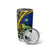 Saint Vincent and the Grenadines Iguana Tumbler Cup with Tropical Leaf Pattern and National Flag - Wonder Print Shop