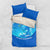 Saint Vincent and the Grenadines Dolphin Bedding Set with Ocean Wave and Tropical Island Design - Wonder Print Shop