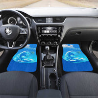 Saint Vincent and the Grenadines Dolphin Car Mats with Ocean Wave and Tropical Island Design - Wonder Print Shop