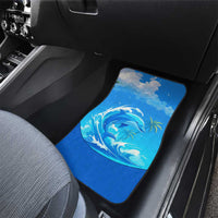 Saint Vincent and the Grenadines Dolphin Car Mats with Ocean Wave and Tropical Island Design - Wonder Print Shop