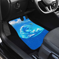 Saint Vincent and the Grenadines Dolphin Car Mats with Ocean Wave and Tropical Island Design - Wonder Print Shop