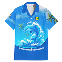Saint Vincent and the Grenadines Dolphin Family Matching Mermaid Dress and Hawaiian Shirt with Ocean Wave and Tropical Island Design - Wonder Print Shop