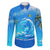 Saint Vincent and the Grenadines Dolphin Family Matching Short Sleeve Bodycon Dress and Hawaiian Shirt with Ocean Wave and Tropical Island Design - Wonder Print Shop