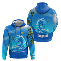 Saint Vincent and the Grenadines Dolphin Hoodie with Ocean Wave and Tropical Island Design - Wonder Print Shop