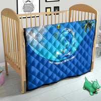 Saint Vincent and the Grenadines Dolphin Quilt with Ocean Wave and Tropical Island Design - Wonder Print Shop