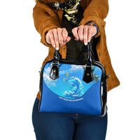 Saint Vincent and the Grenadines Dolphin Shoulder Handbag with Ocean Wave and Tropical Island Design - Wonder Print Shop