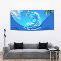 Saint Vincent and the Grenadines Dolphin Tapestry with Ocean Wave and Tropical Island Design - Wonder Print Shop