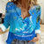 Saint Vincent and the Grenadines Dolphin Women Casual Shirt with Ocean Wave and Tropical Island Design - Wonder Print Shop