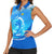 Saint Vincent and the Grenadines Dolphin Women Sleeveless Polo Shirt with Ocean Wave and Tropical Island Design - Wonder Print Shop
