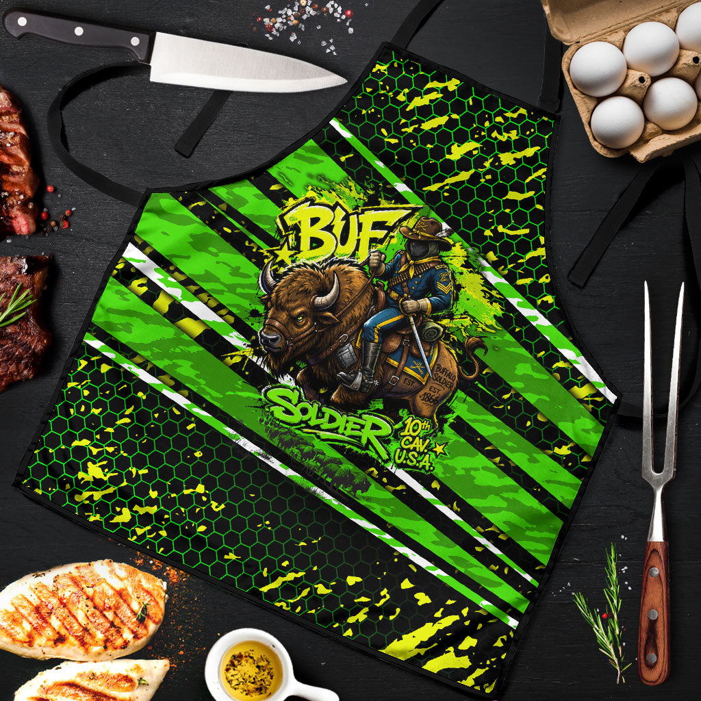 Buffalo Soldiers 10th Cavalry Regiment Apron Graffiti Urban Streetwear Style Graphic Art