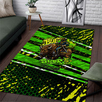 Buffalo Soldiers 10th Cavalry Regiment Area Rug Graffiti Urban Streetwear Style Graphic Art