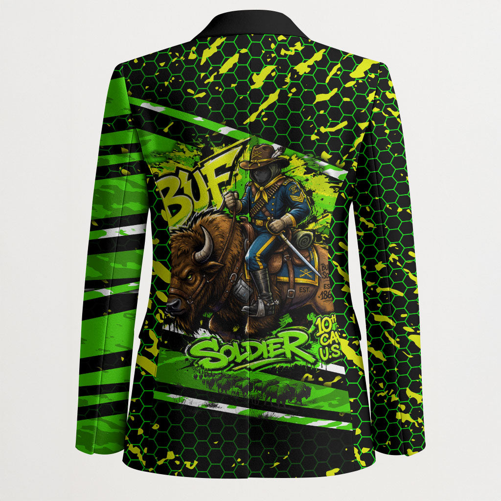 Buffalo Soldiers 10th Cavalry Regiment Blazer Graffiti Urban Streetwear Style Graphic Art