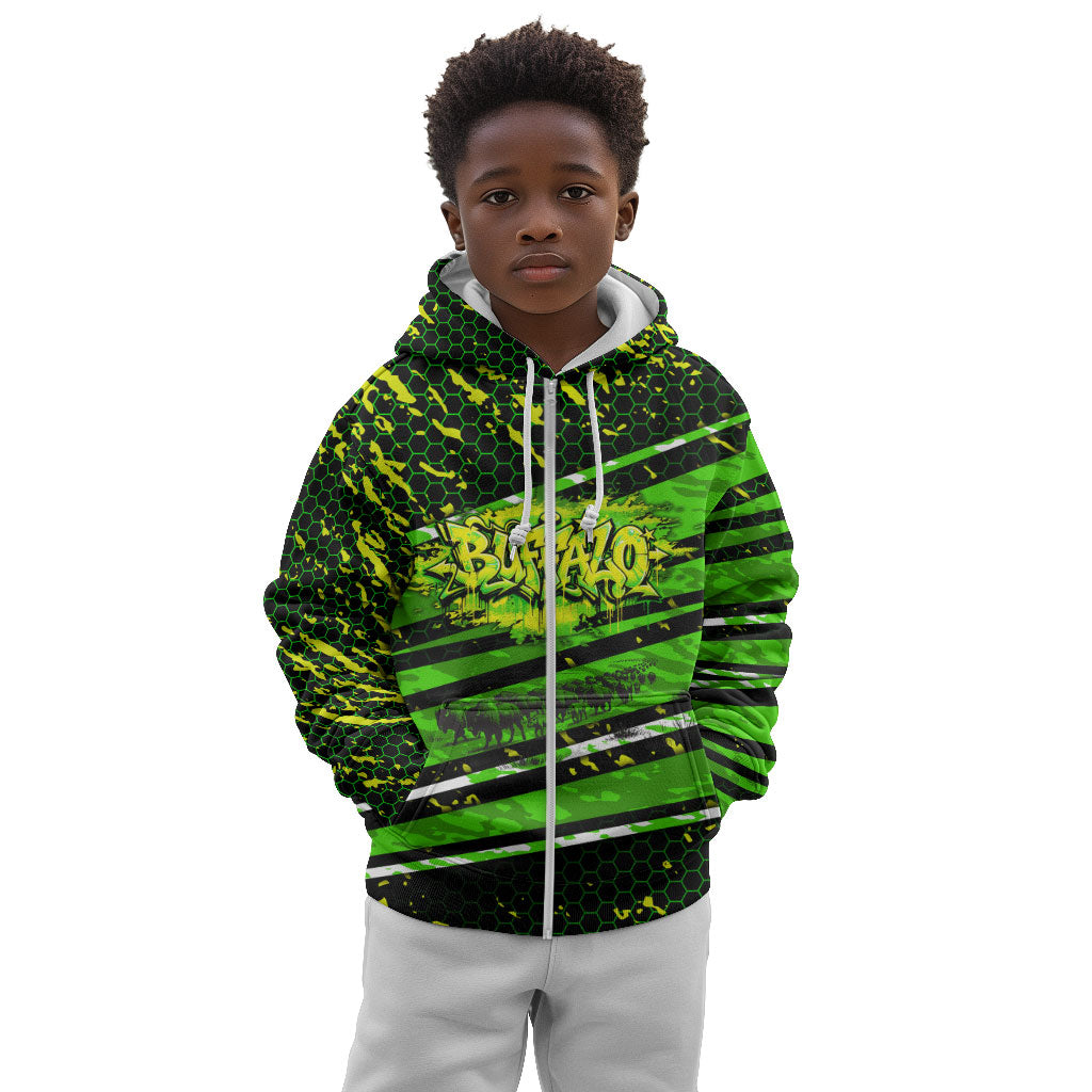 Buffalo Soldiers 10th Cavalry Regiment Kid Hoodie Graffiti Urban Streetwear Style Graphic Art