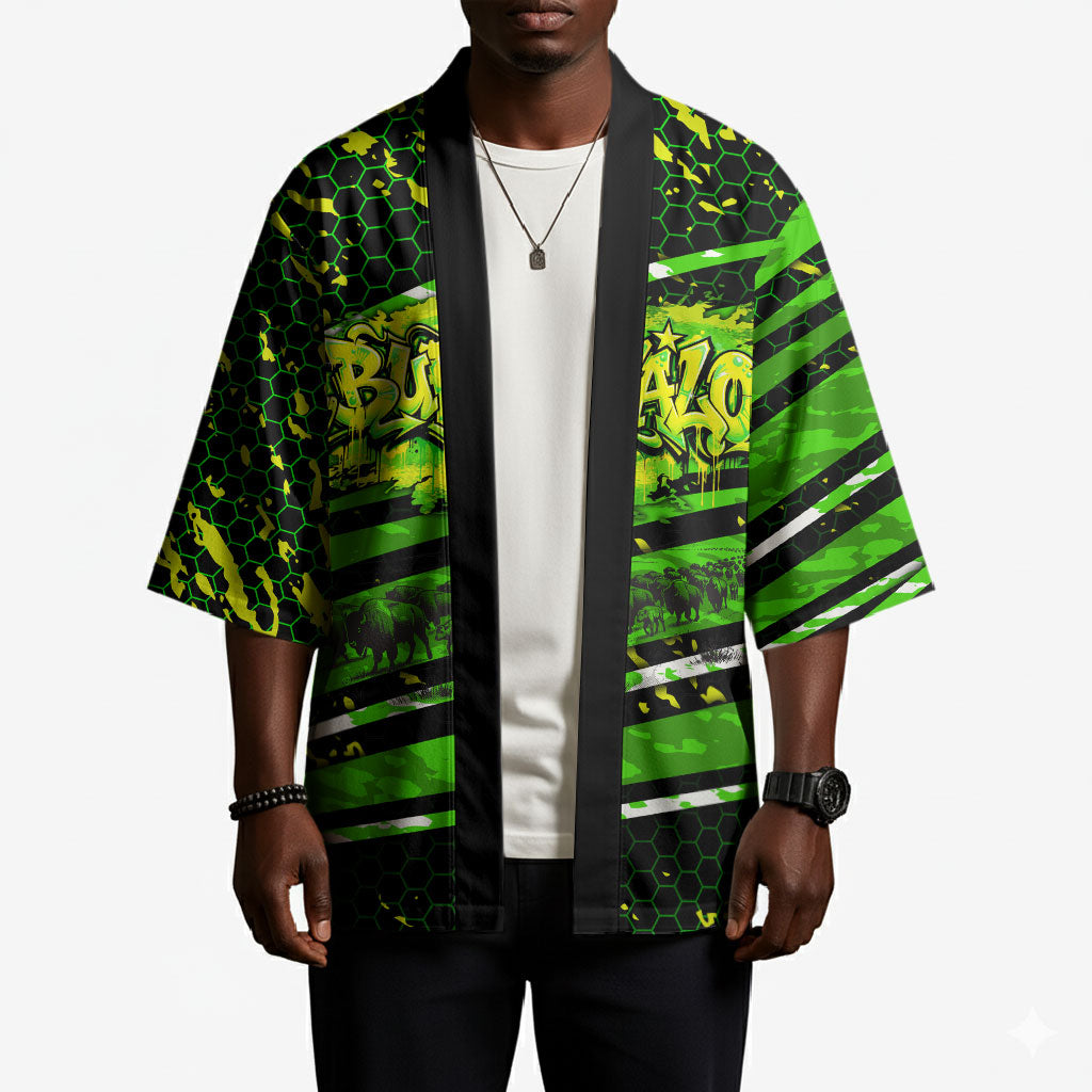 Buffalo Soldiers 10th Cavalry Regiment Kimono Graffiti Urban Streetwear Style Graphic Art