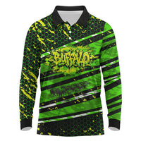Buffalo Soldiers 10th Cavalry Regiment Long Sleeve Polo Shirt Graffiti Urban Streetwear Style Graphic Art