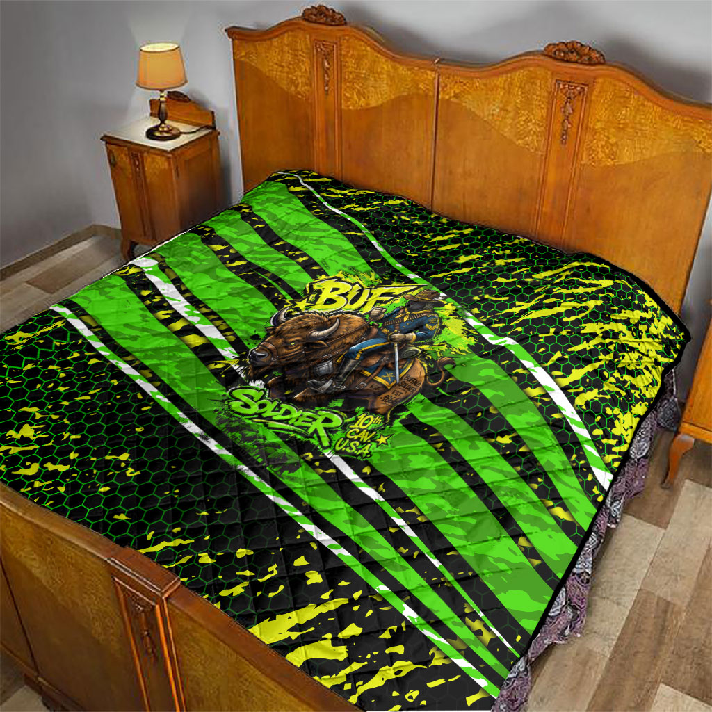 Buffalo Soldiers 10th Cavalry Regiment Quilt Graffiti Urban Streetwear Style Graphic Art